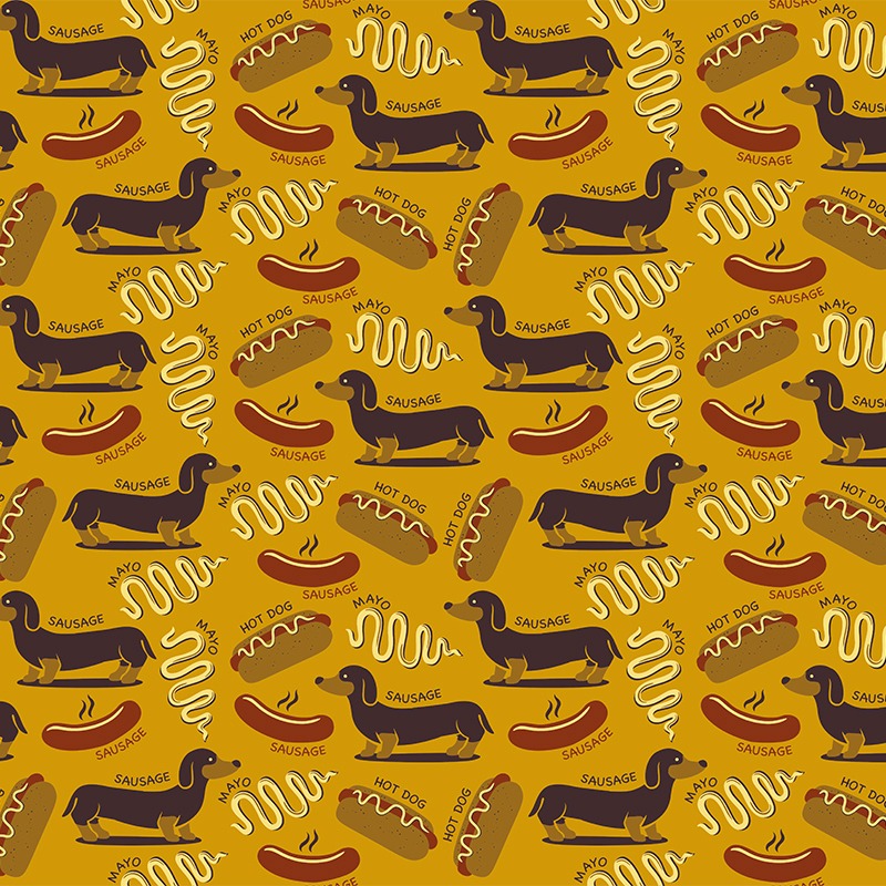 Pattern Dog (Sausage) Hot Dog