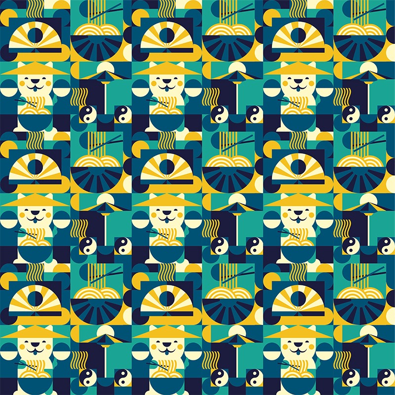 Pattern Kanagawa Wave Color