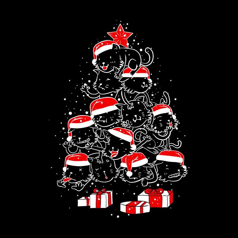 Pile Of Xmas Cats
