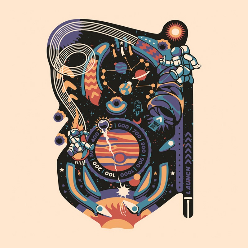 Pinball Space Machine Light