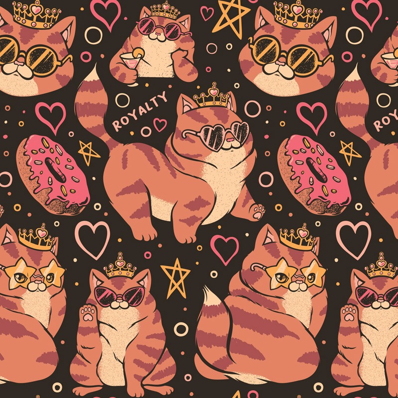 Princess Donut Cat Pattern