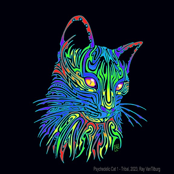 Psychedelic Cat 1