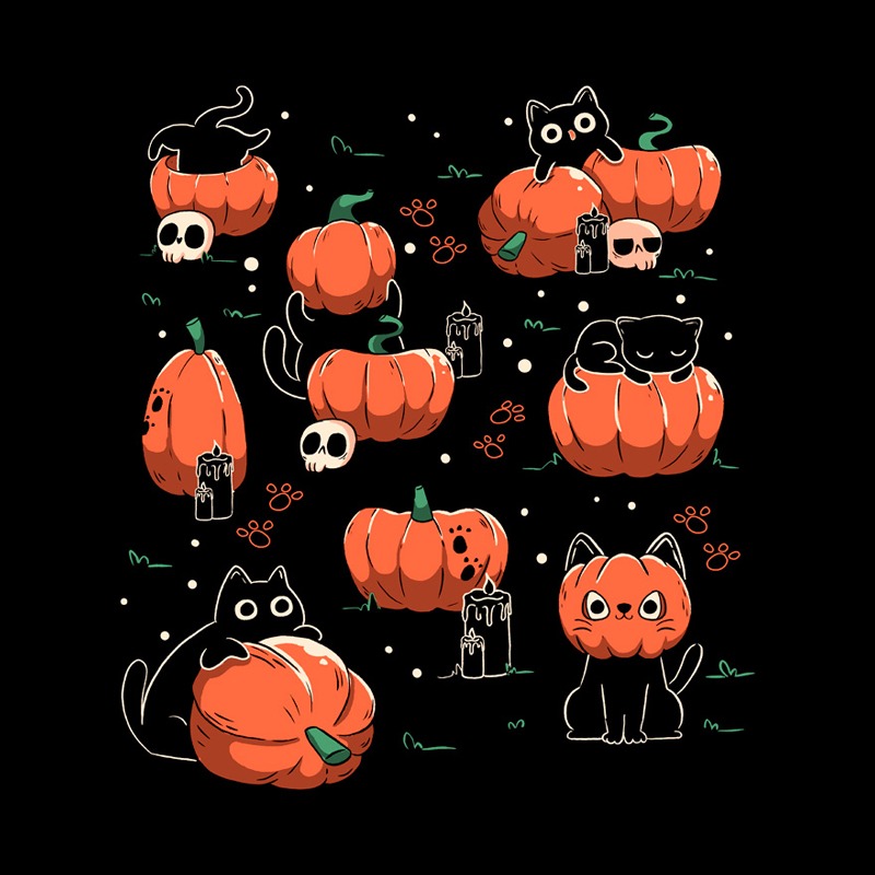 Pumpkin Halloween Cats