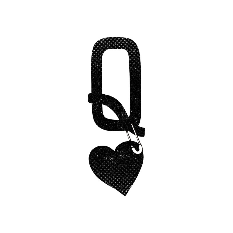 Queen Of Hearts Poker Black