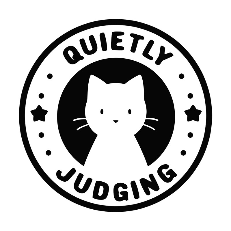 Quietly Judging Cat White