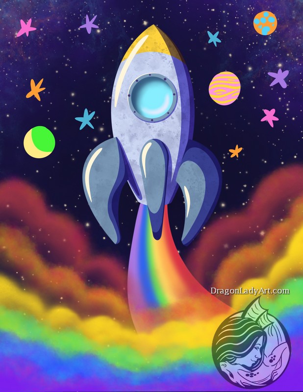 Rainbow Rocketship