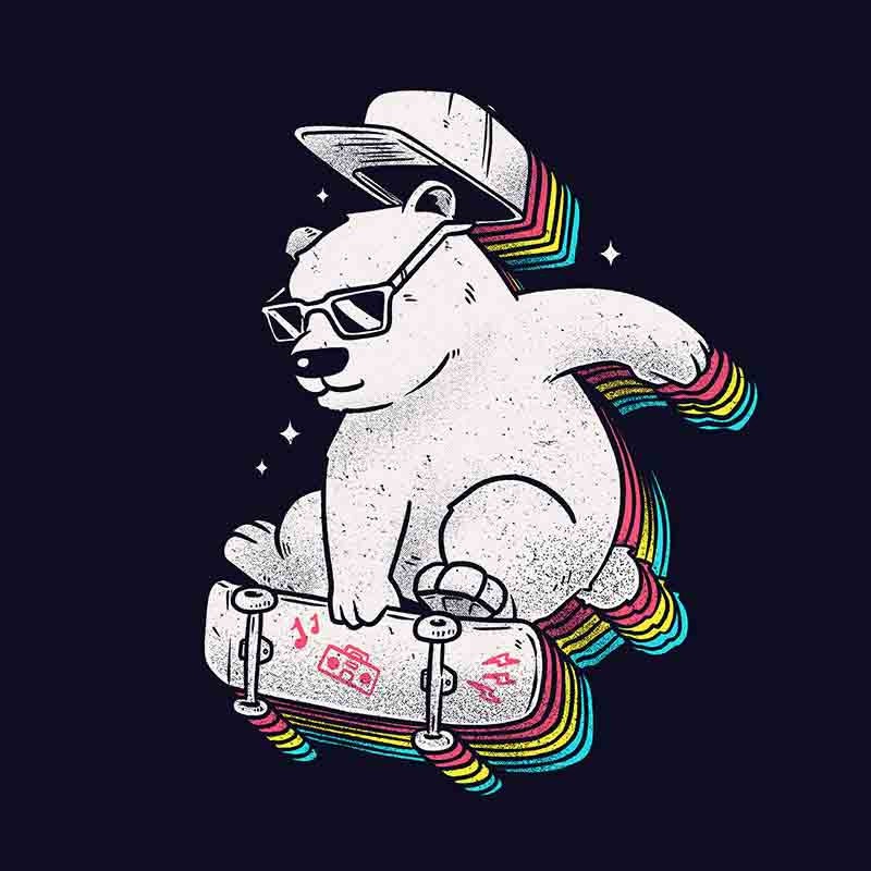 Rainbow Skate Bear
