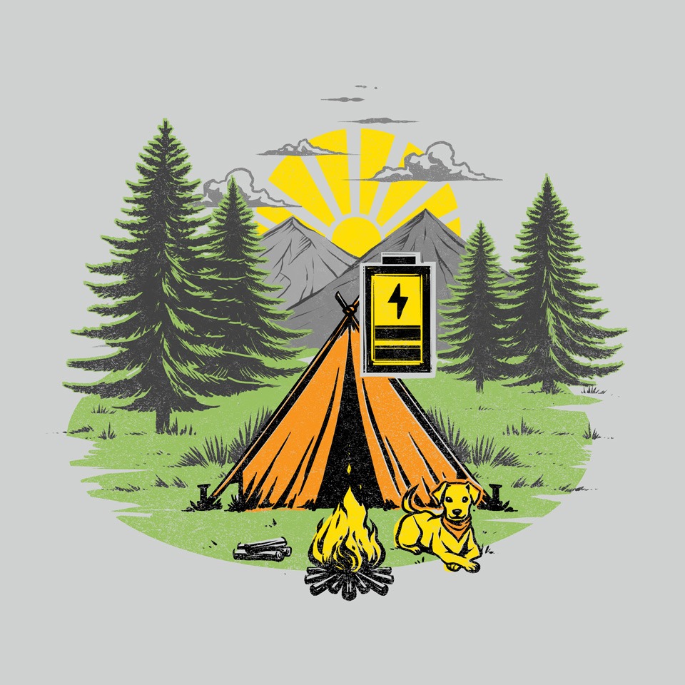 Recharging Offline Camping Dog