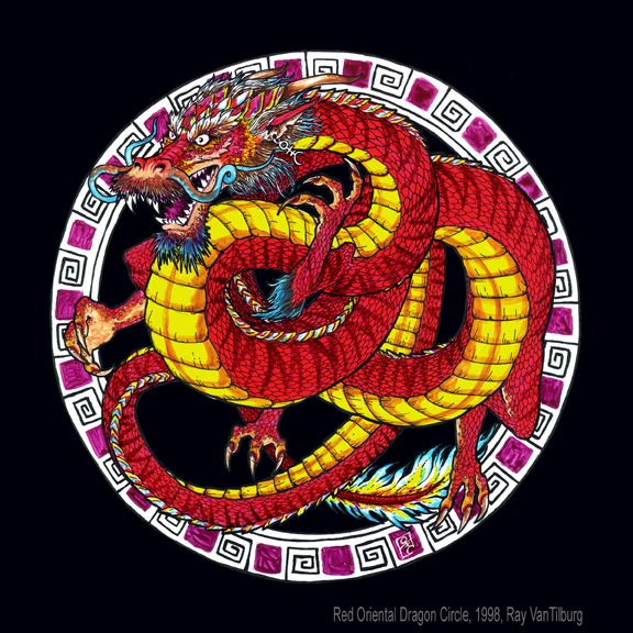 Red Oriental Dragon