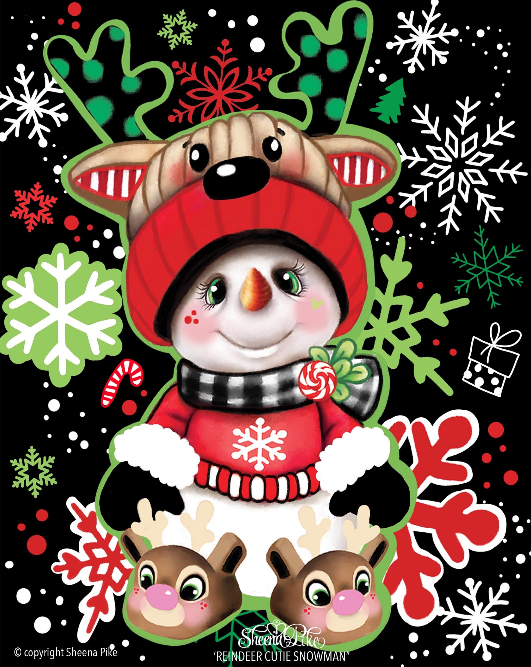 Reindeer Cutie Snowman