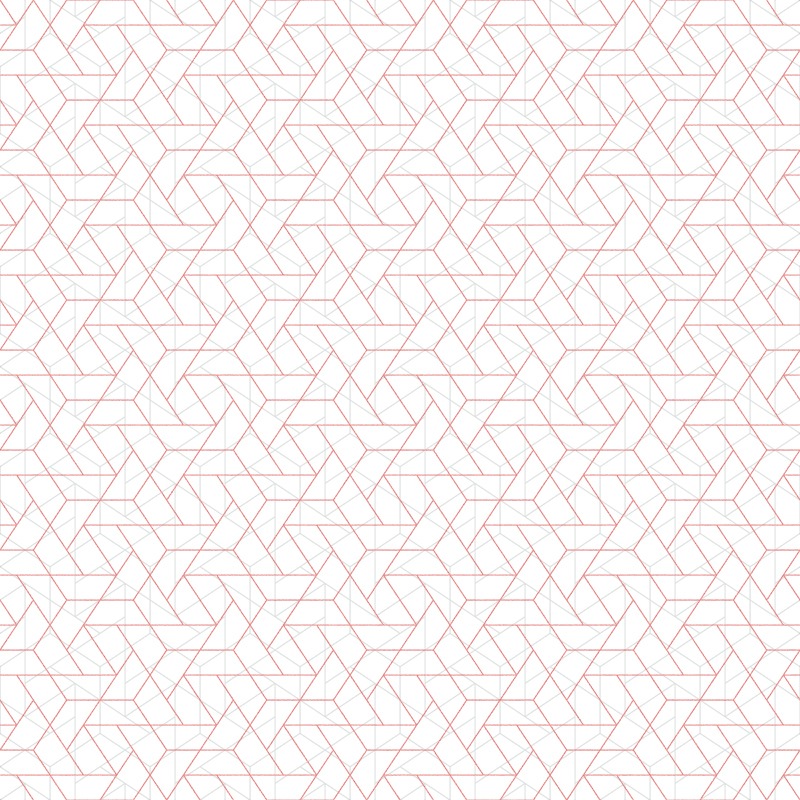 Rose Flower Lines Geometric Pattern