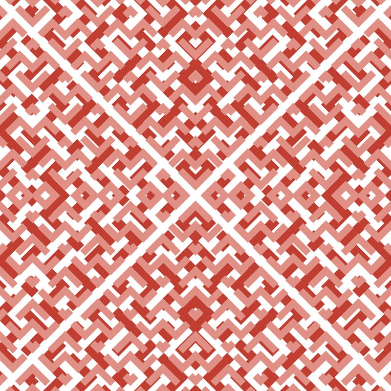 Ruby Maze Geometric Pattern