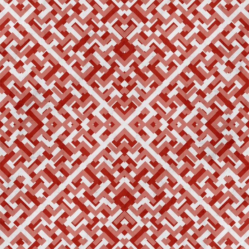 Ruby Maze Geometric Pattern