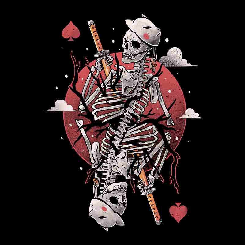 Samurai Skull Card