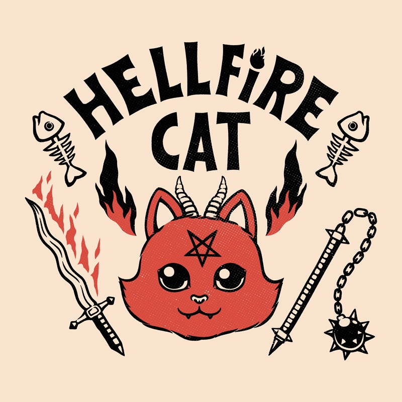 Satanicat Cat Club Joke T-shirt