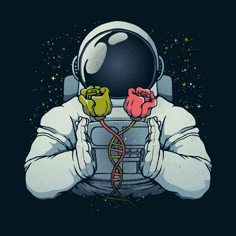Science Astronaut DNA Roses