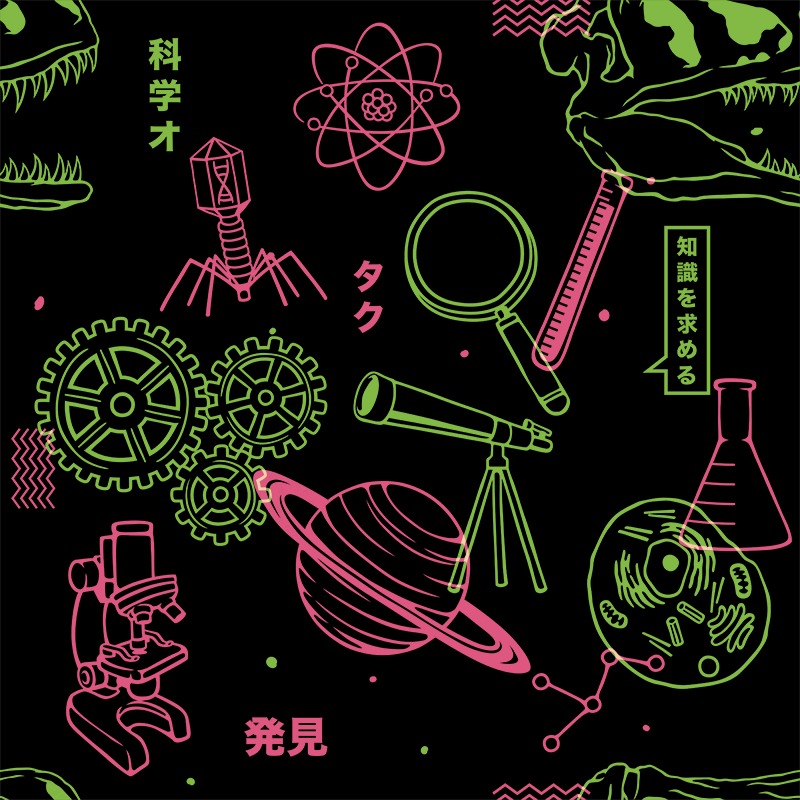 Science Elements Japanese Design Dark Pattern