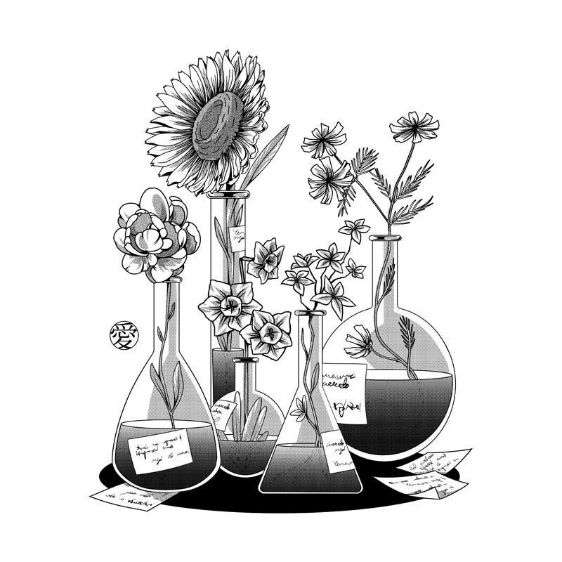 Science Flower Glassware