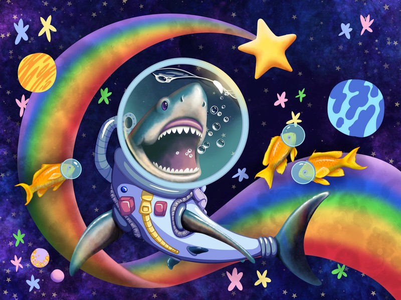 Cute Space Shark