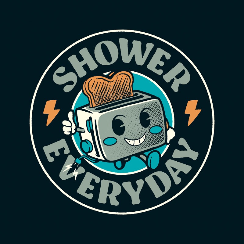 Shower Everyday Vintage Toaster