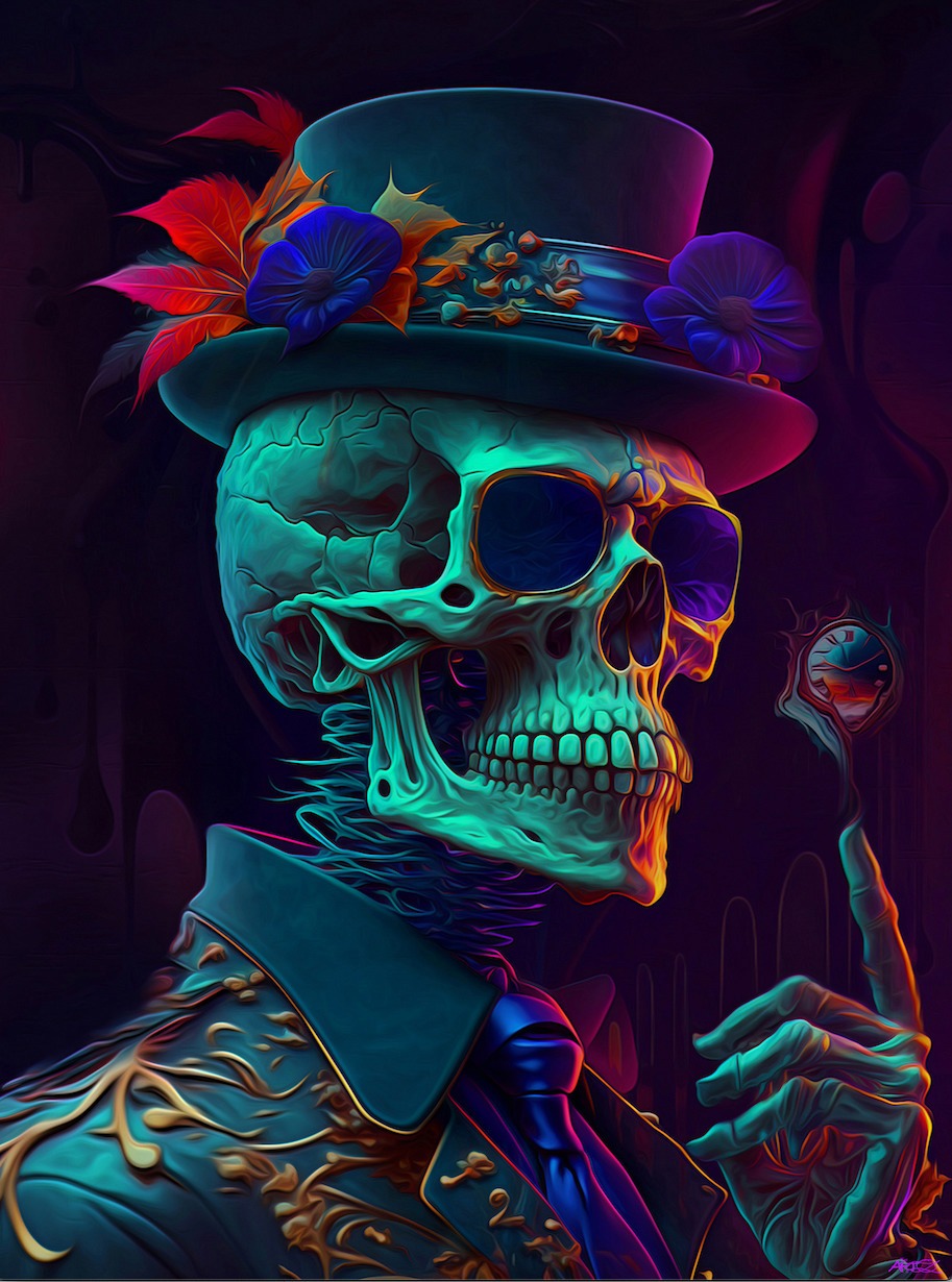 Radiant Reminiscence: Skeleton’s Tale of Precious Time