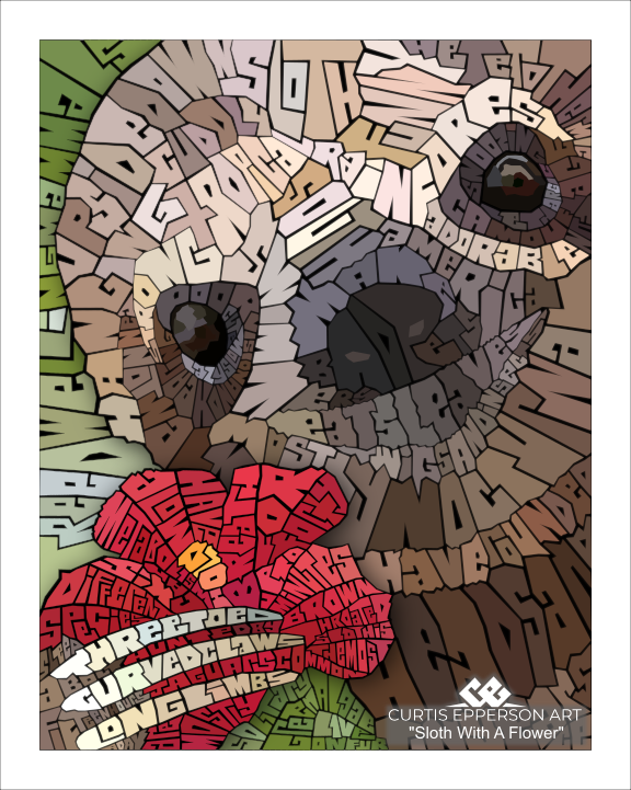 Sloth With A Flower
