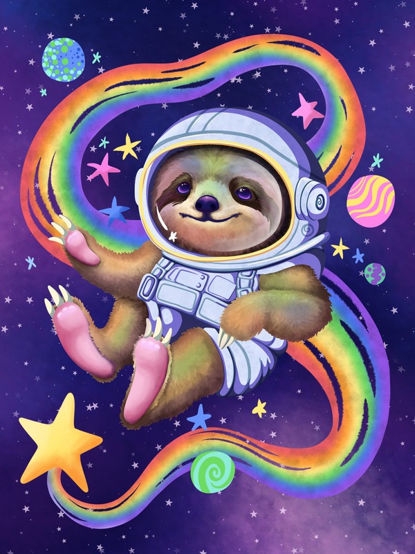 Cute Space Sloth