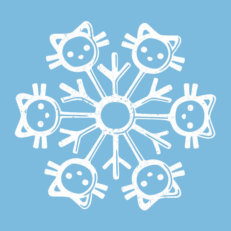 Snowflake Cat Winter