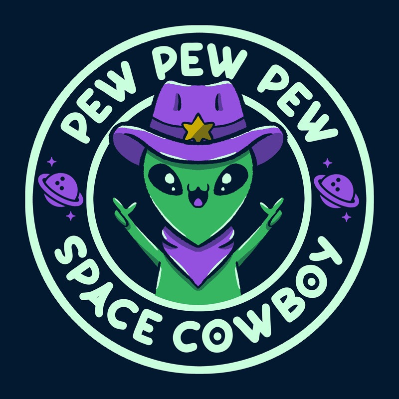 Space Cowboy Funny Alien