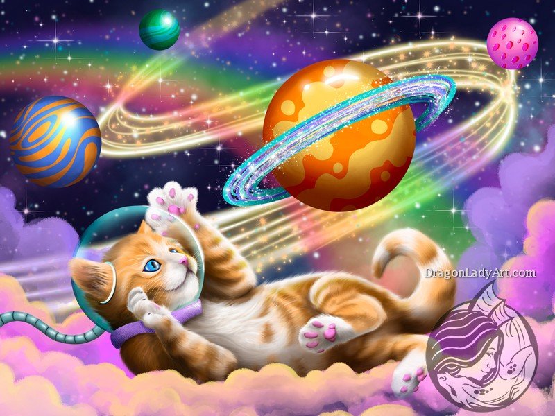 Space Kitten Causing Trouble