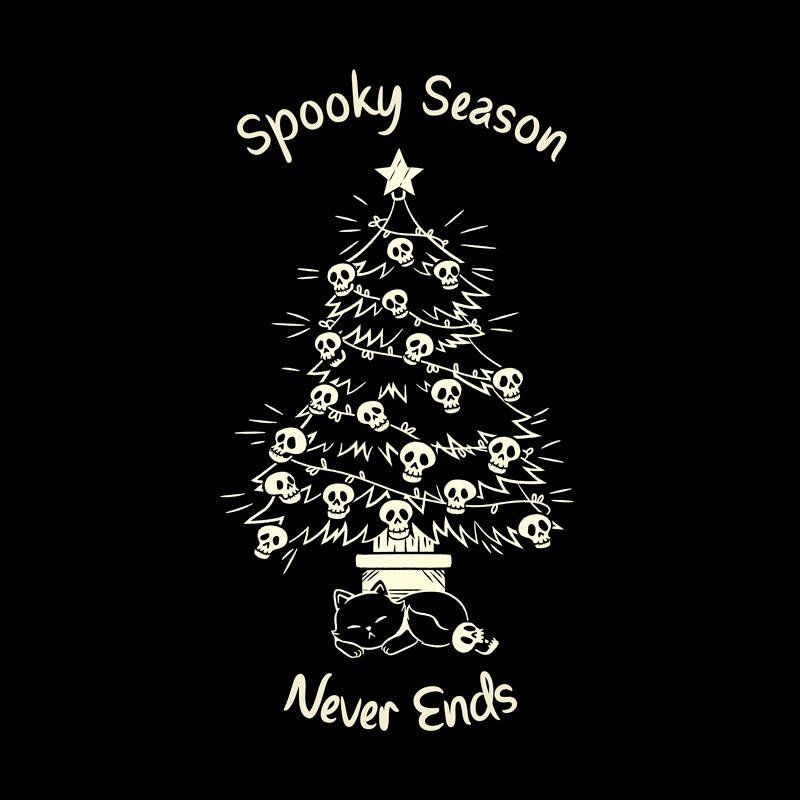 Spooky Season Never Ends Xmas Cat