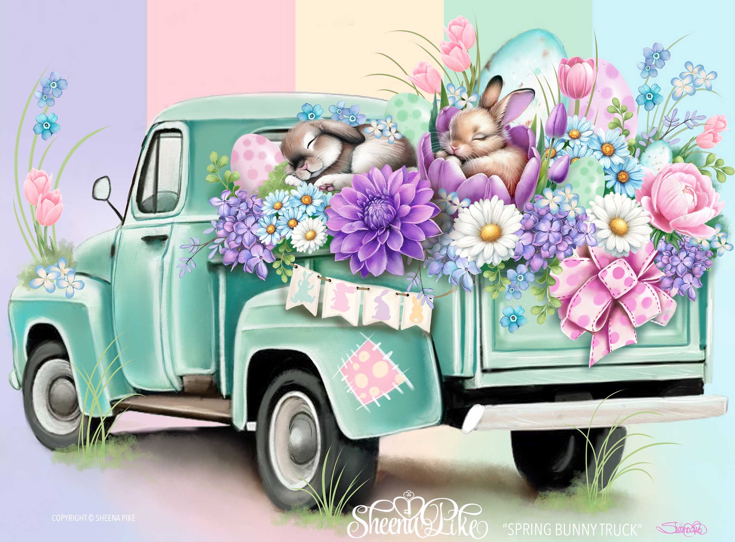 Spring Bunny Truck