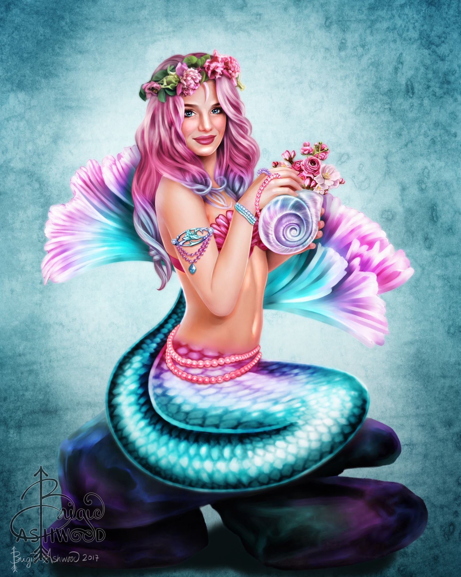 Spring Flowers Mermaid
