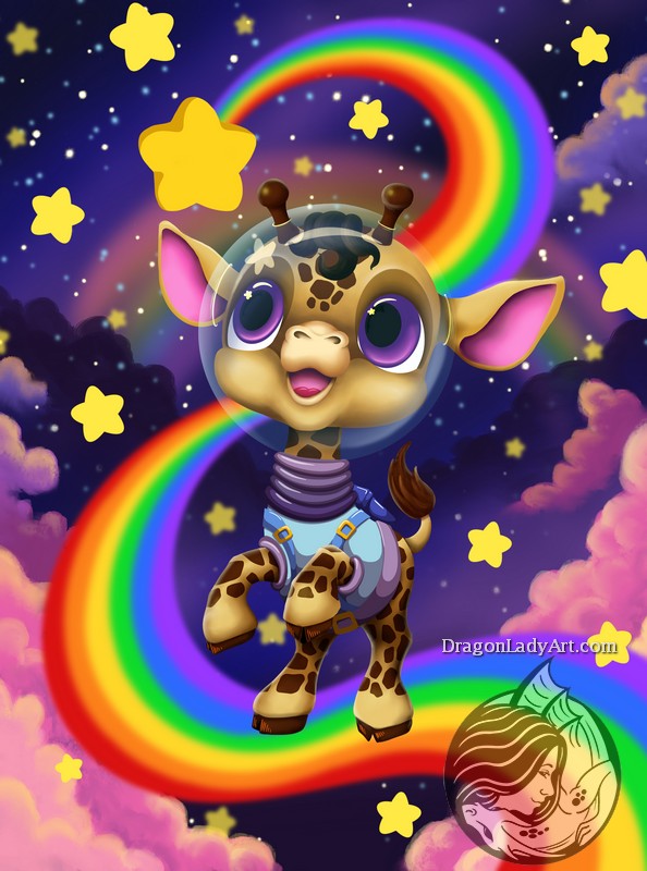 Cute Space Giraffe