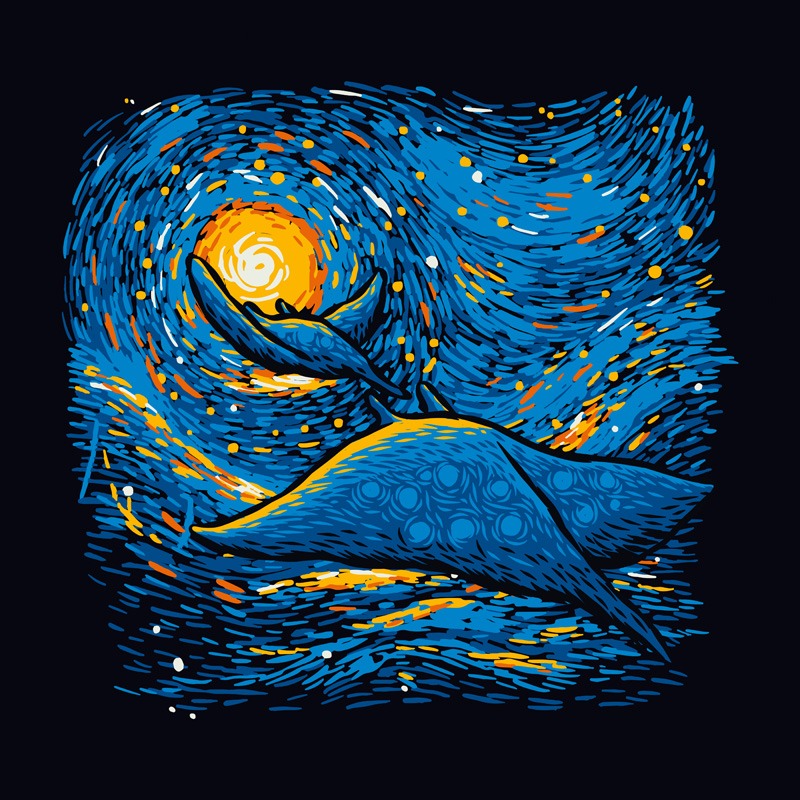 Starry Sky Sea Manta Ray