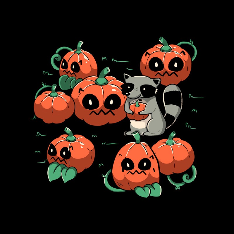 Stolen Pumpkin Halloween Raccoon