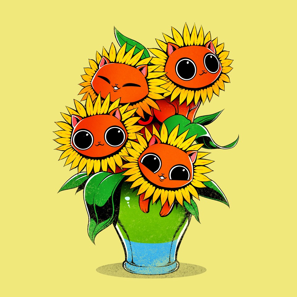 Sunflower Cat
