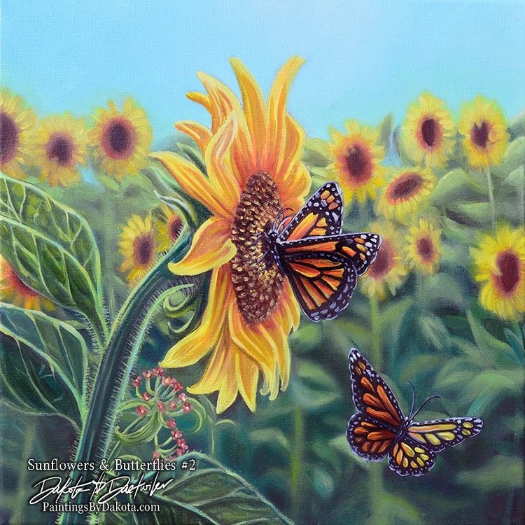 Sunflowers & Butterflies #2