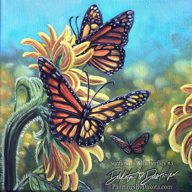 Sunflowers & Butterflies #3