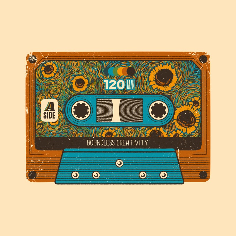 Sunflowers and Nostalgia Cassette Tape