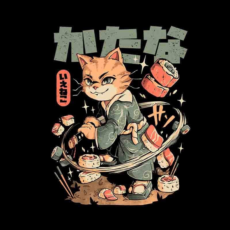 Sushi Slayer Cat