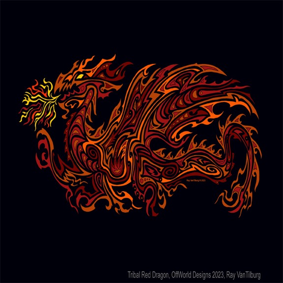 Tribal Red Dragon