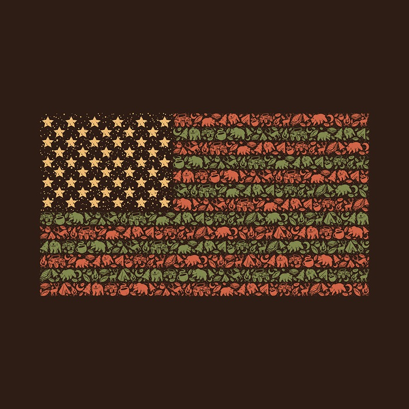 USA Camping Flag