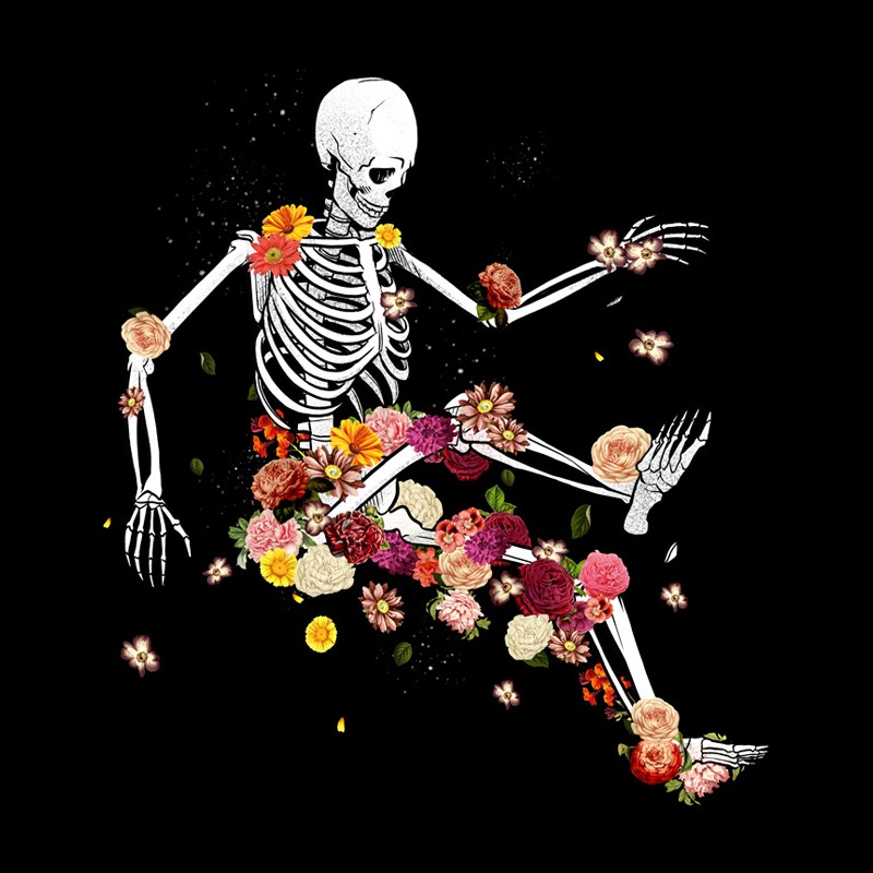 Vintage Flower Skeleton