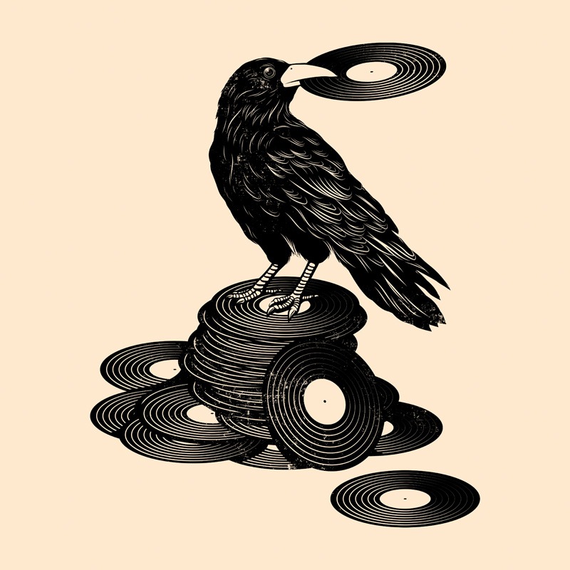 Vinyl Crow Retro Music