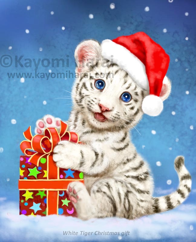 White Tiger Christmas Gift