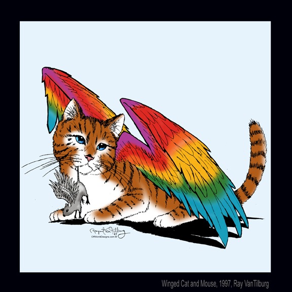Winged Cat and Mouse