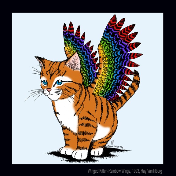 Rainbow winged Kitten