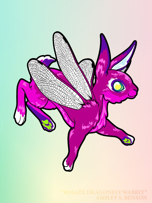 WINGED WABBITS- Rosate Dragonfly