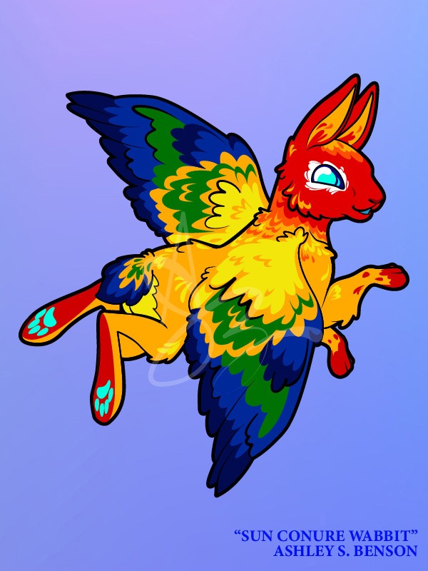 WINGED WABBITS- Sun Conure